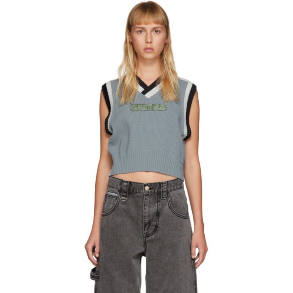 Eytys Blue Grey Sporty Knit Vest